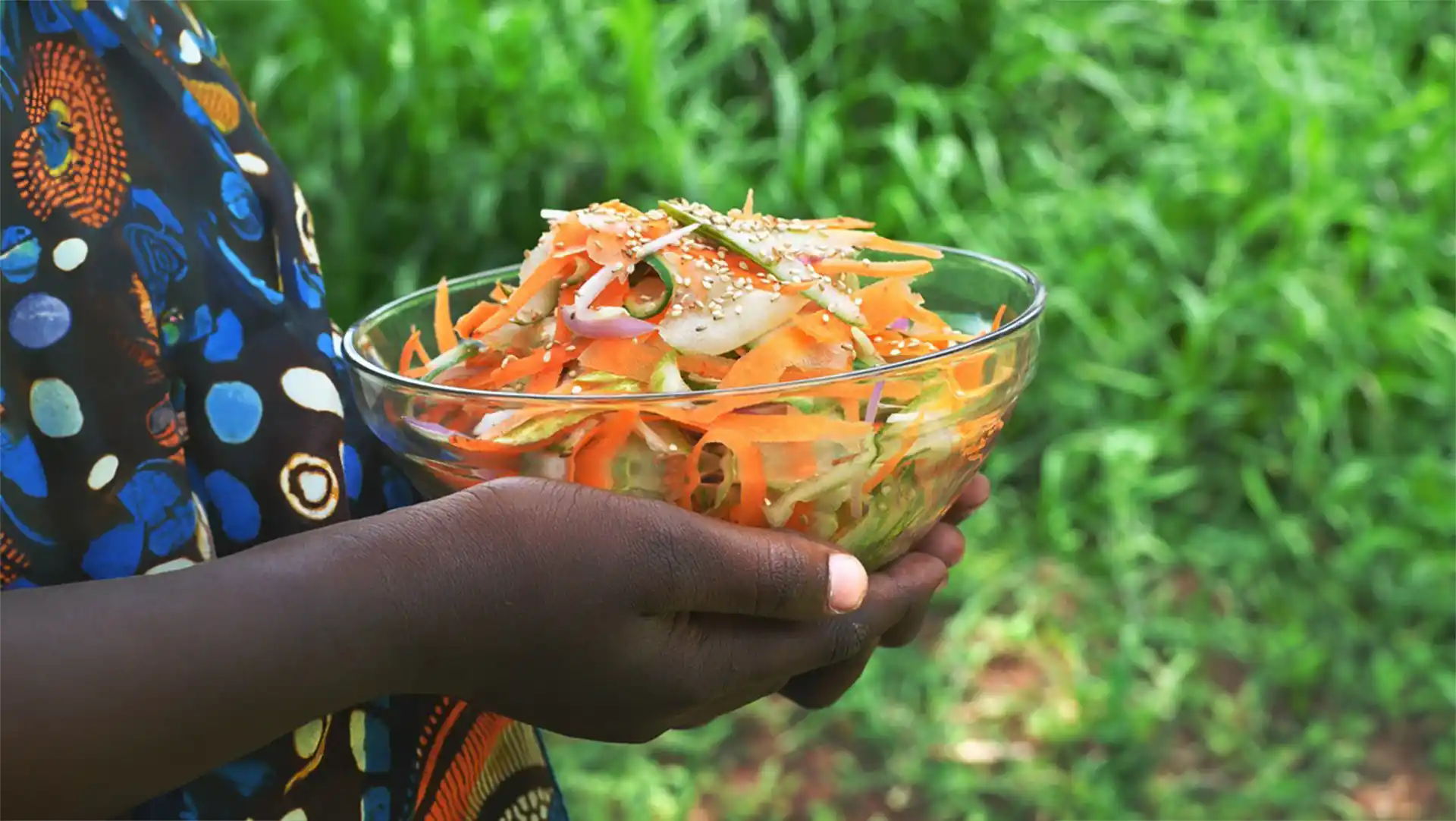 Carrot & Cucumber Ribbon Salad with Roasted Simsim