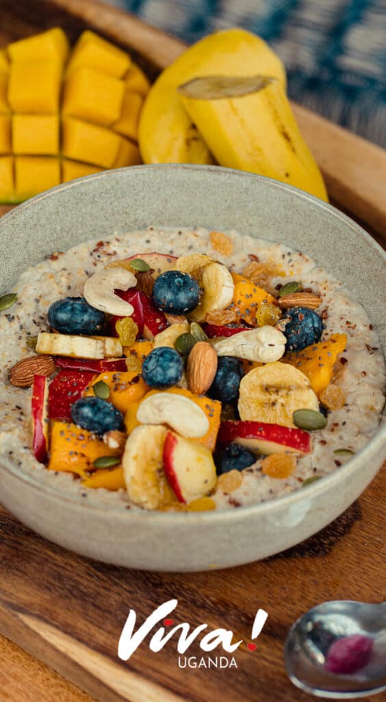 Day 3a Breakfast porridge and fruits Kerry RECIPE