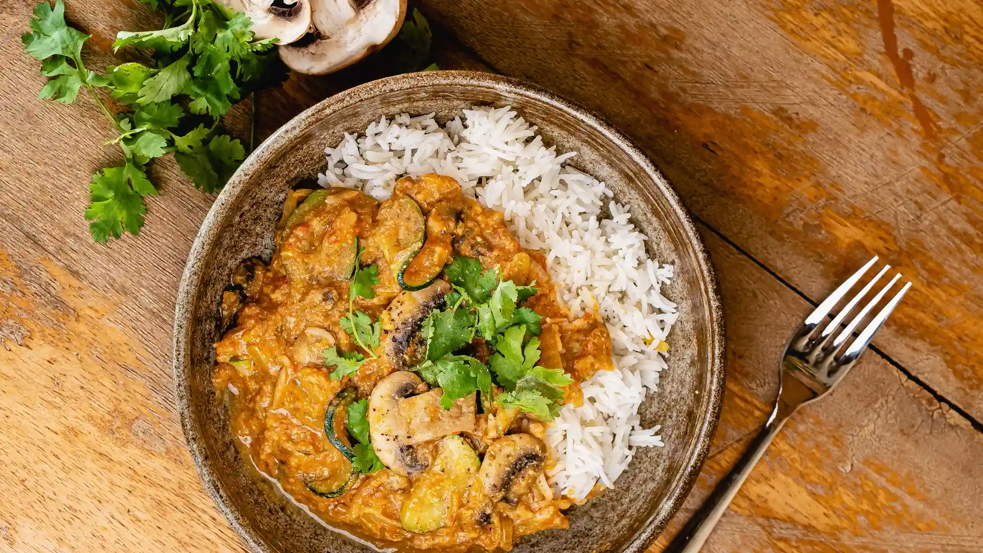 Day 4: Supper – Creamy Mushroom & Courgette Curry